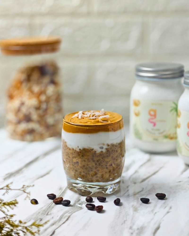 Coffee Overnight Oat recipe card.